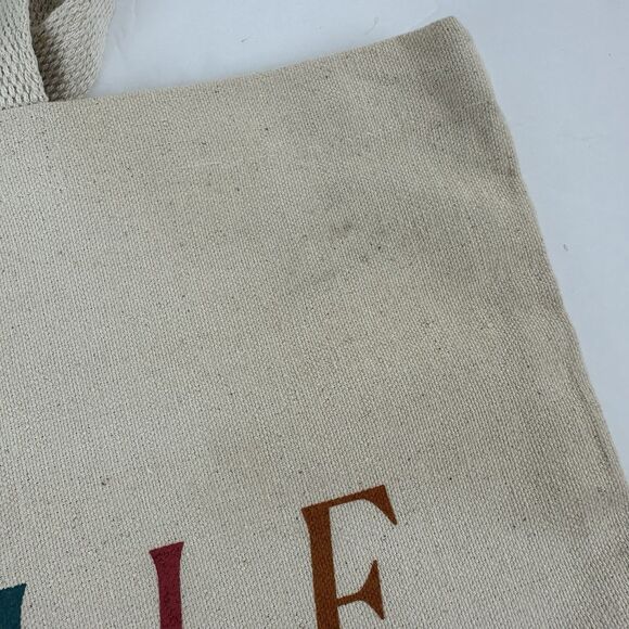 ABLE Nashville Canvas Tote Bag Shopping Natural Cream Colorful Logo TN - Picture 5 of 9